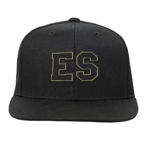El Salvador Black Flat Hat Front