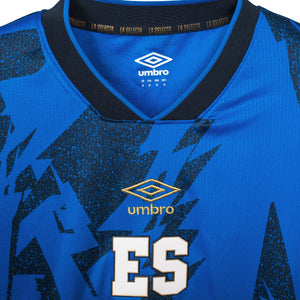 El Salvador Men's Home Long Sleeve Jersey 2023 ES Initials Collar